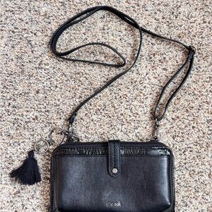 The Sak Black Crossbody Bag with Tassel